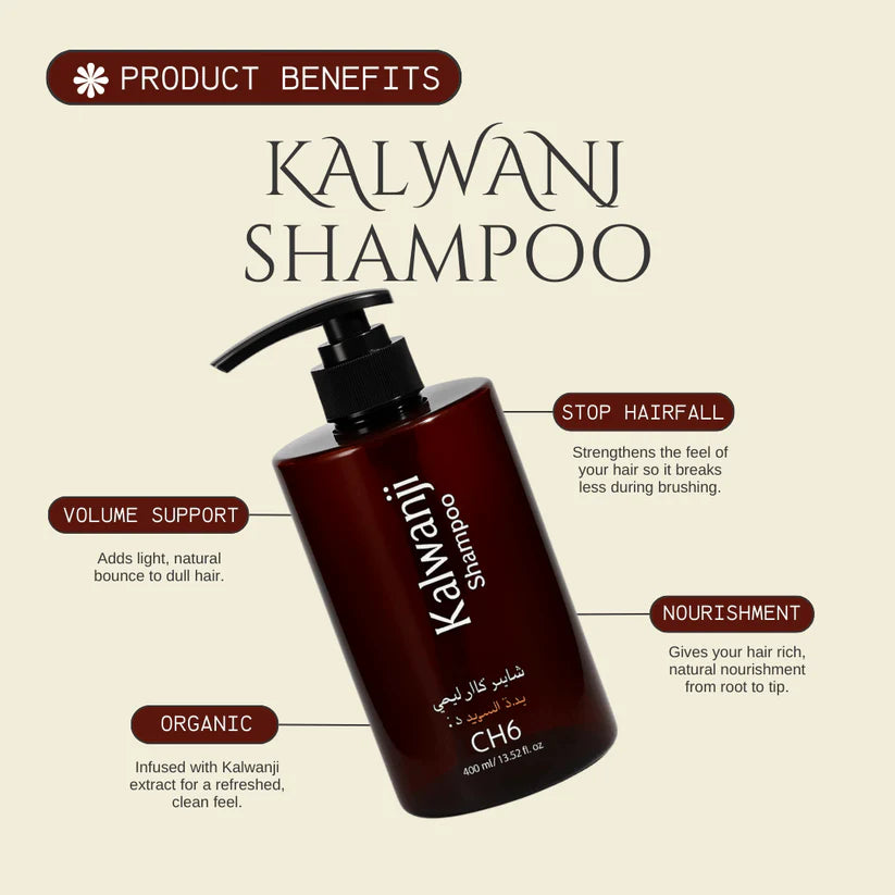 Organic Kalwanji Black Seed Shampoo 400ml – BUY 1 GET 1 FREE - MIP